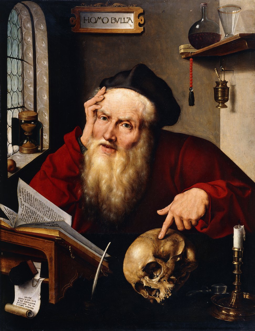 Sint Hiëronymus in zijn studeerkamer door Joos van Cleve