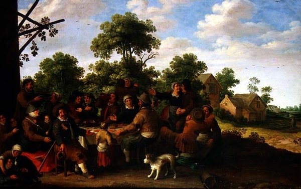 Dorpsfeest door Joost Cornelisz. Droochsloot