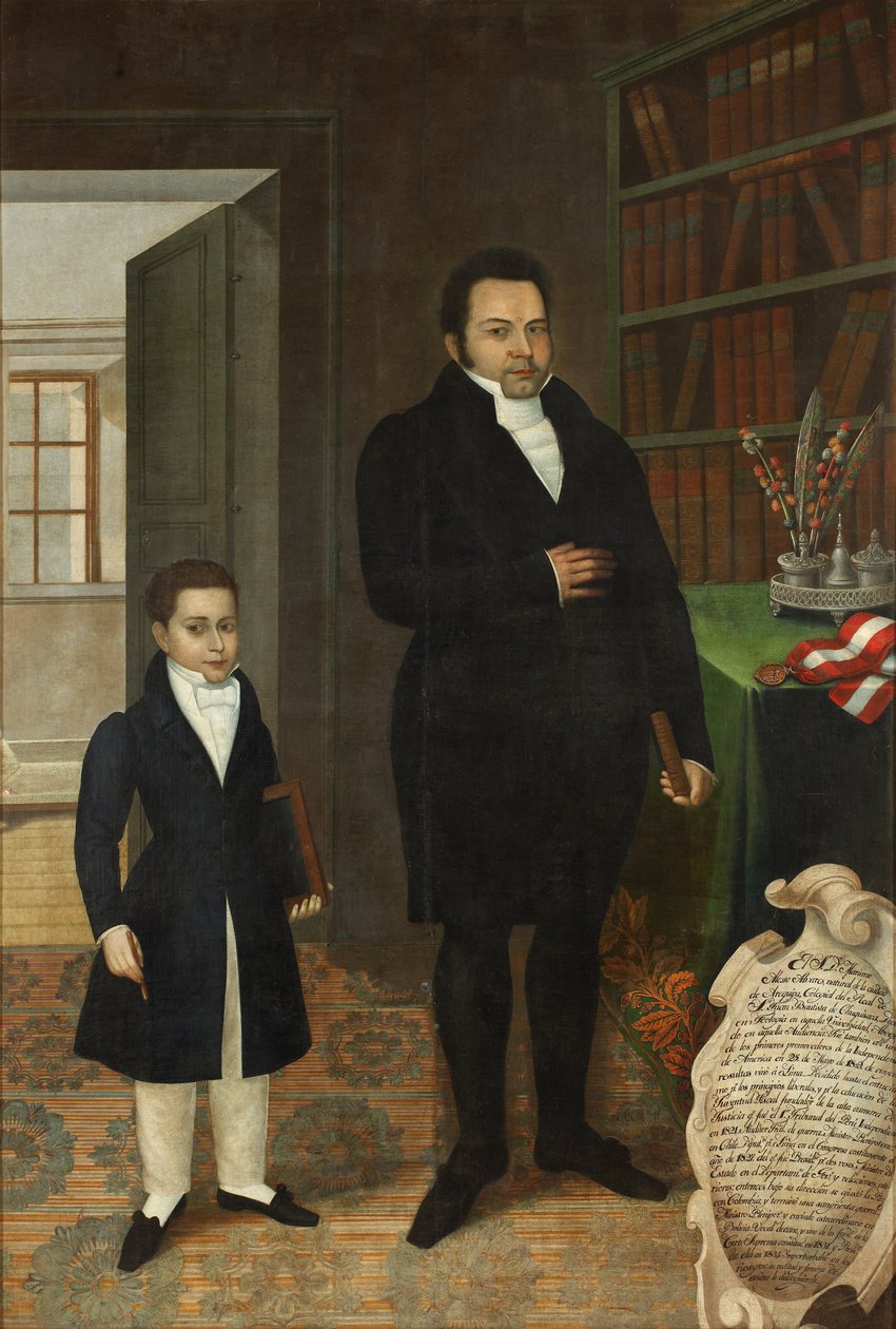 Mariano Alejo Álvarez en zijn zoon door José Gil de Castro