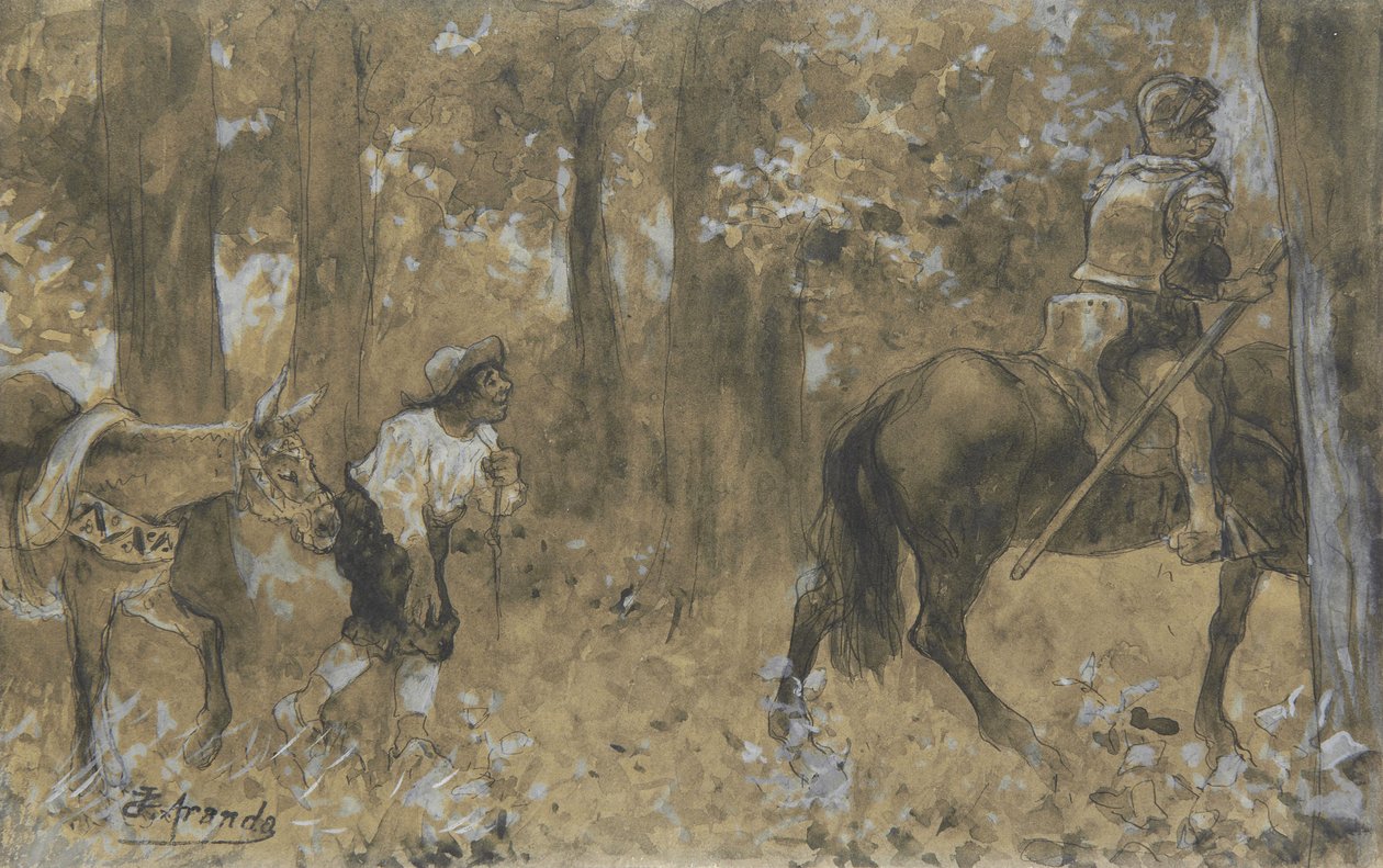 Don Quichot en Sancho Panza door José Jiménez Aranda