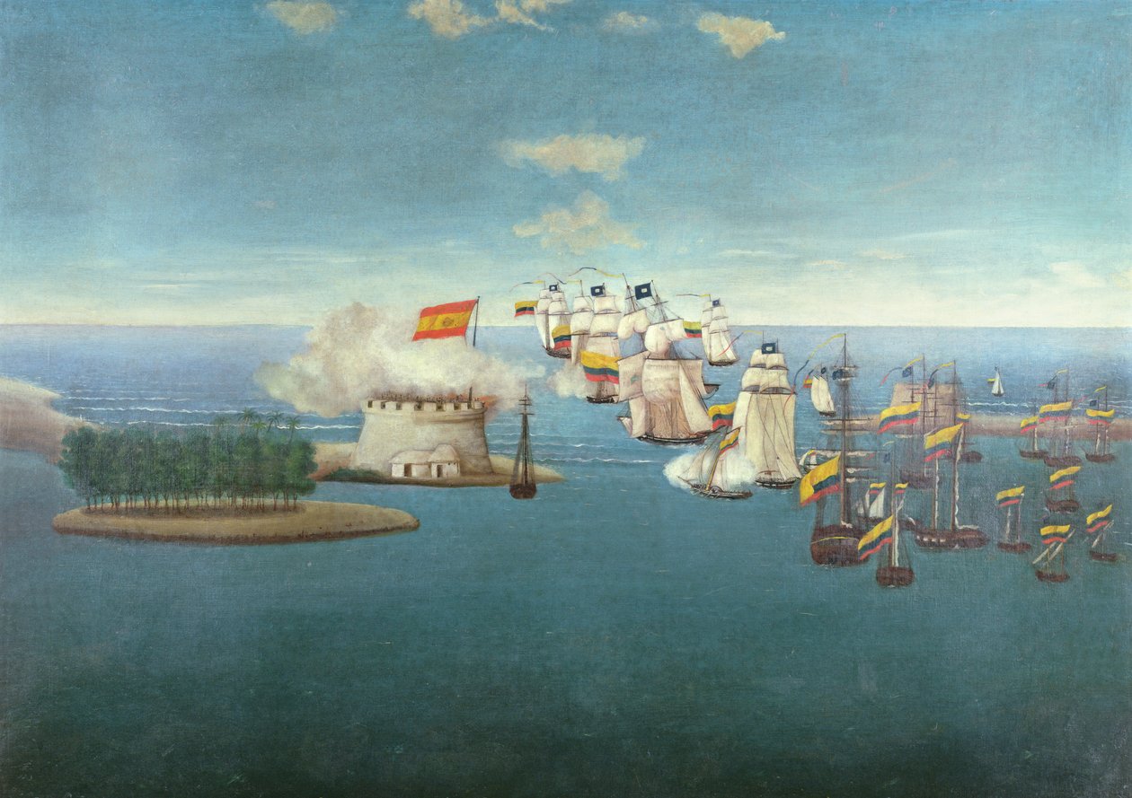De slag bij Maracaibo op 24 juli 1823 door José María Espinosa Prieto