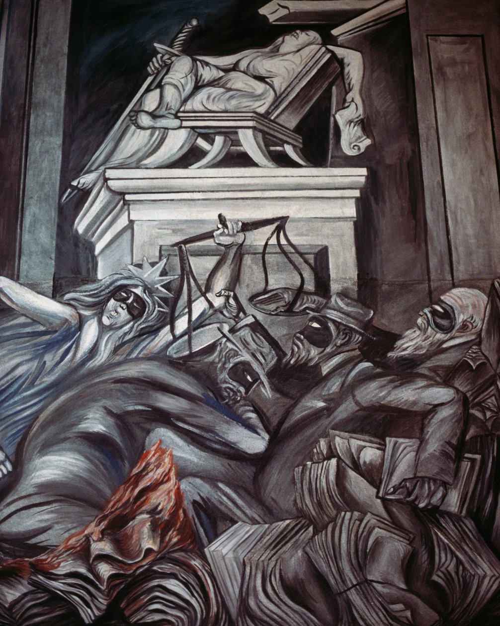 Rechtvaardigheid (detail) door José Clemente Orozco
