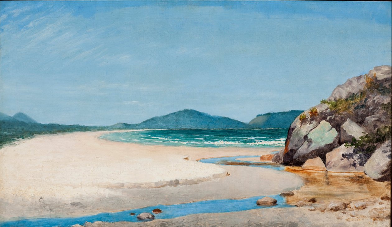 Zeegezicht, Guarujá door José Ferraz de Almeida Júnior