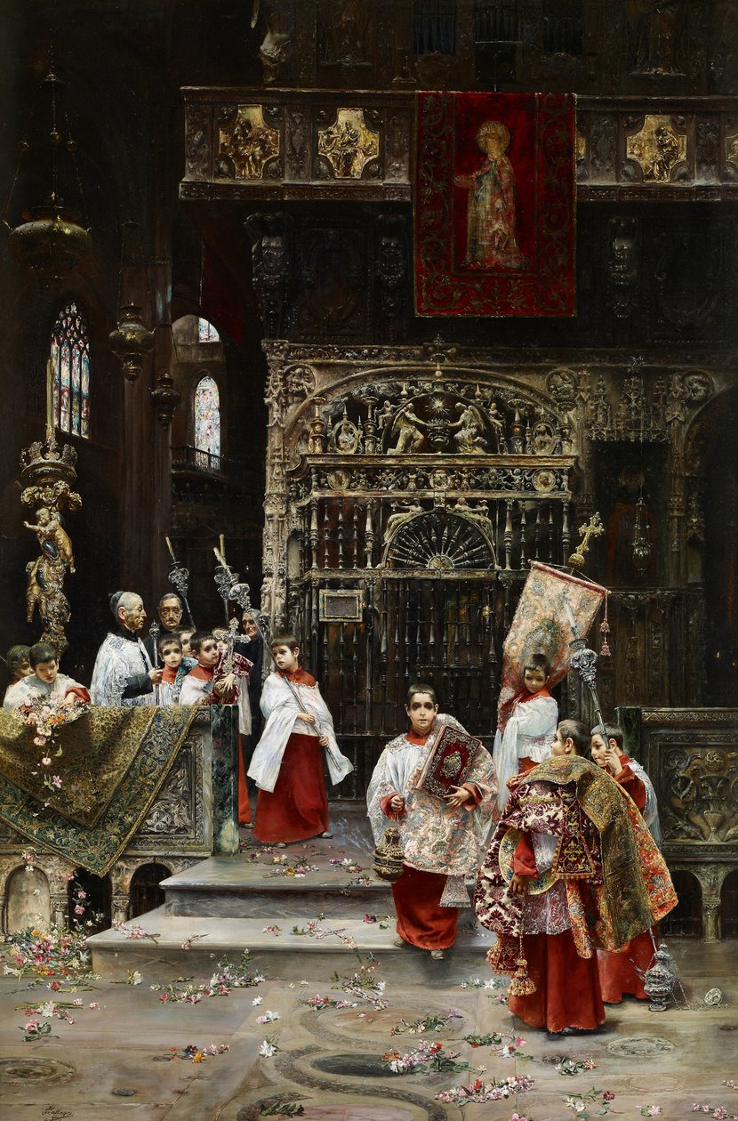 Koorjongens door José Gallegos y Arnosa