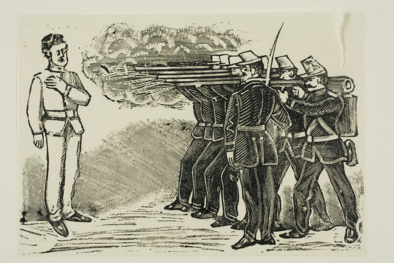 Executie door Vuurpeloton door José Guadalupe Posada