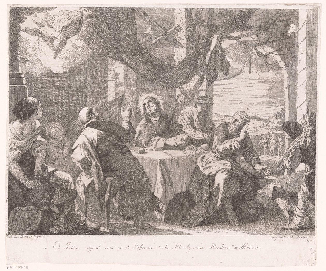 Maaltijd in Emmaüs door José del Castillo