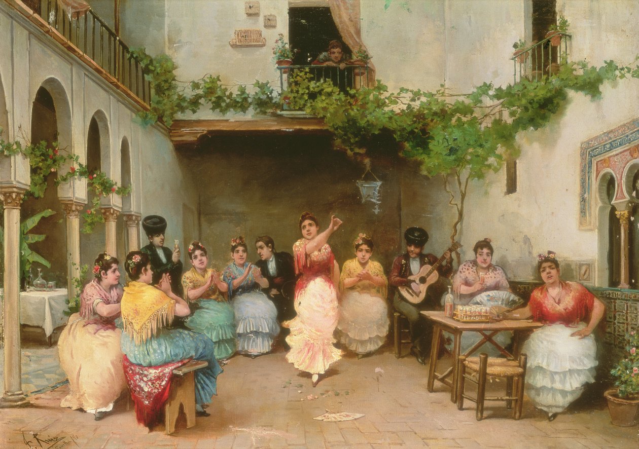 Verzameling rond de Spaanse danseres in Sevilla door Jose Ruiz Blasco
