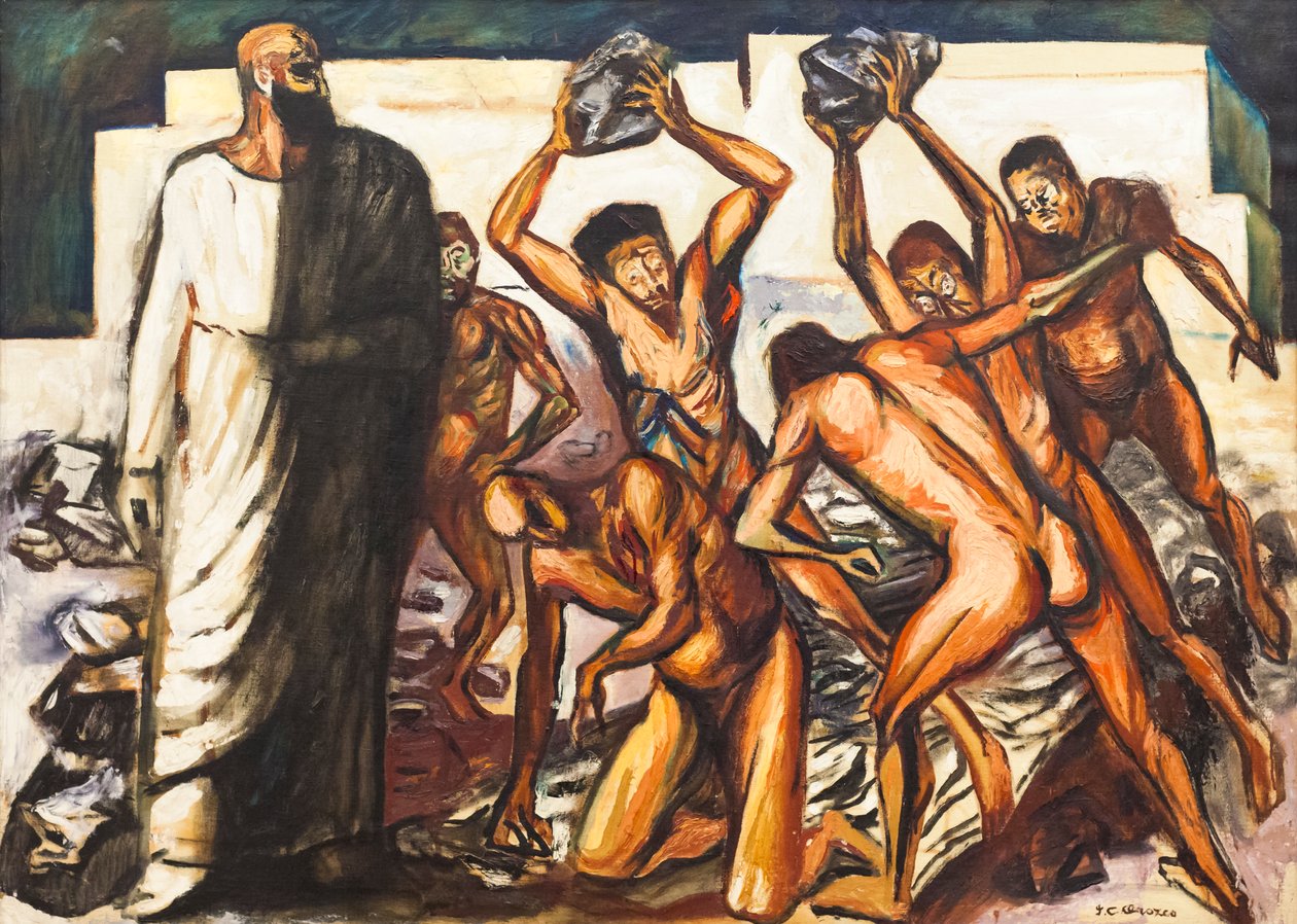 Het Martelaarschap van Sint Stefanus door José Clemente Orozco