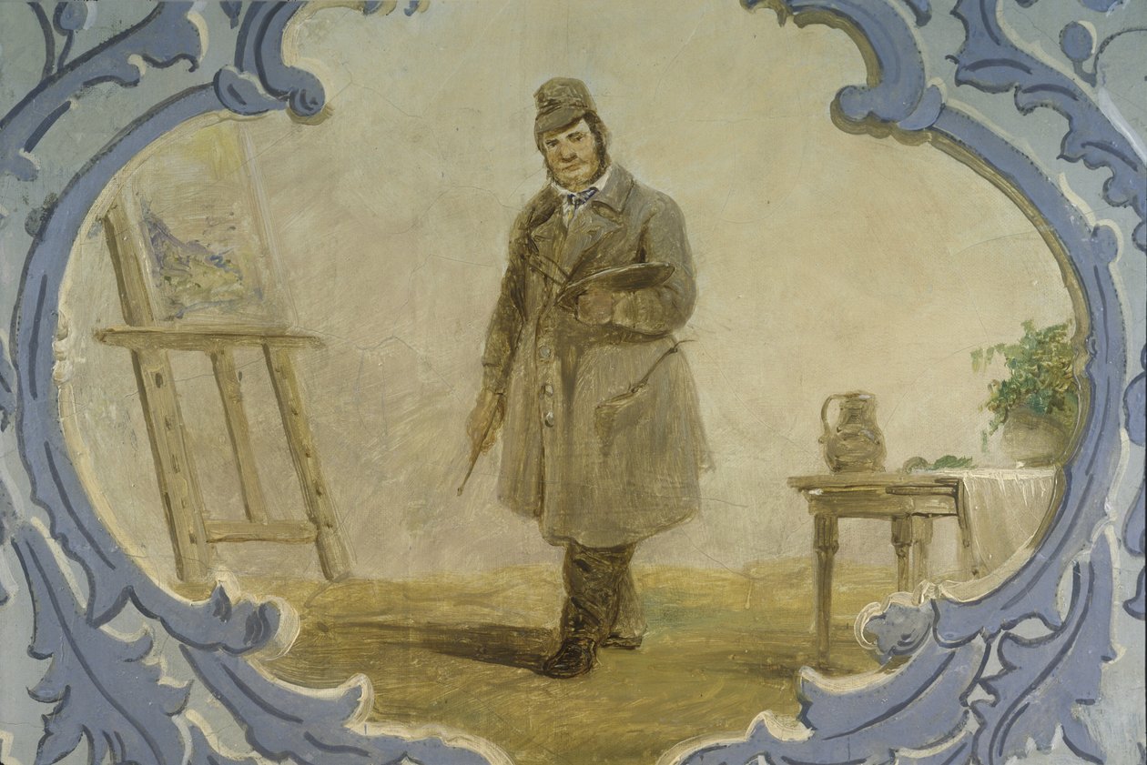 Zelfportret, 1850s door Josef Matj Navrátil