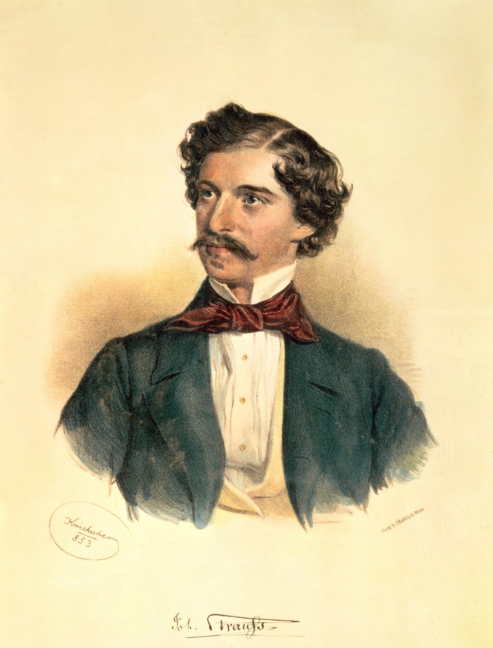 Johann Strauss de Oudere (1804-49) door Josef Nikolaus Kriehuber