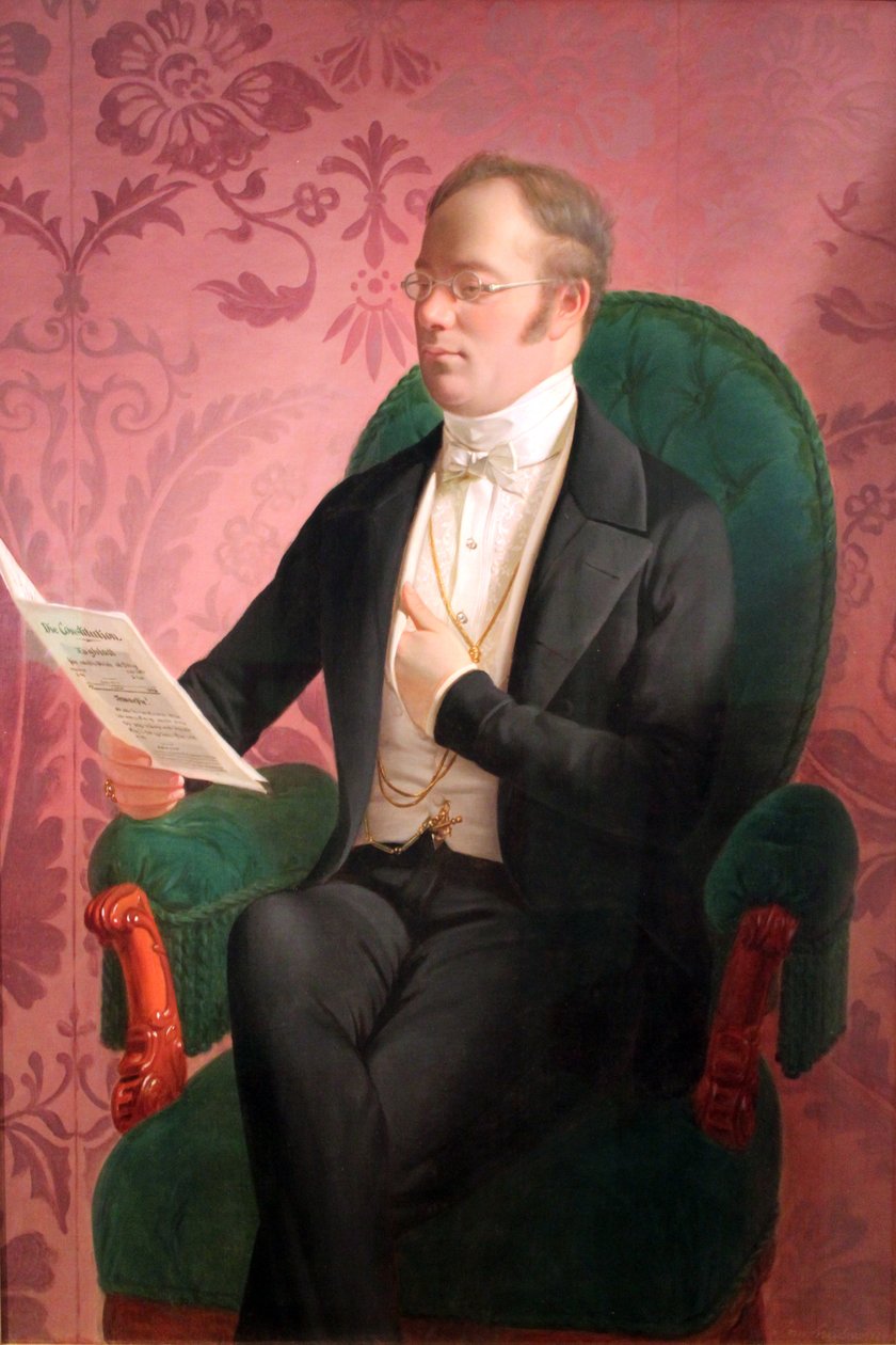 Portret van een minister door Josef Weidner
