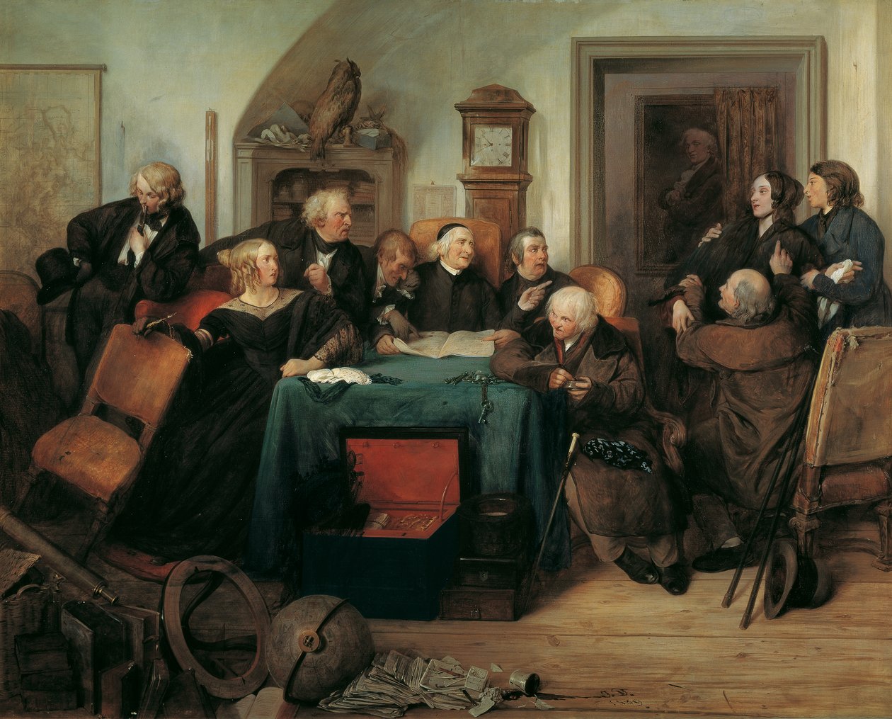 De testamentopening door Josef Danhauser