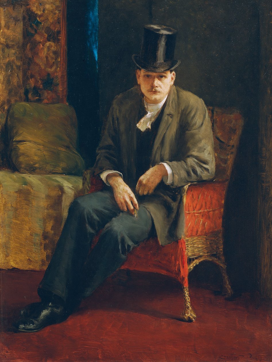 Zelfportret met Hoed door Josef Engelhart