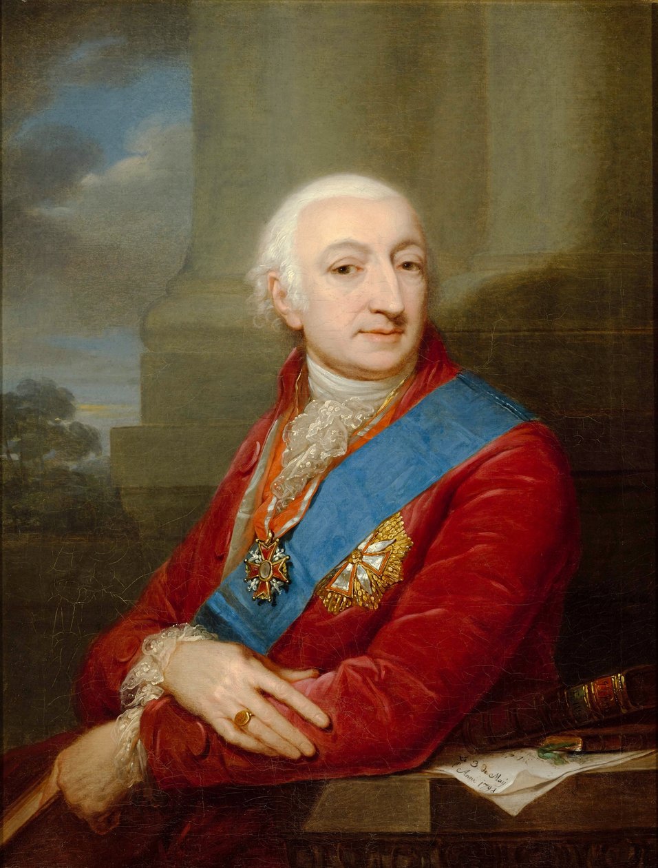Pools: Portret van Stanisław Małachowski door Josef Grassi