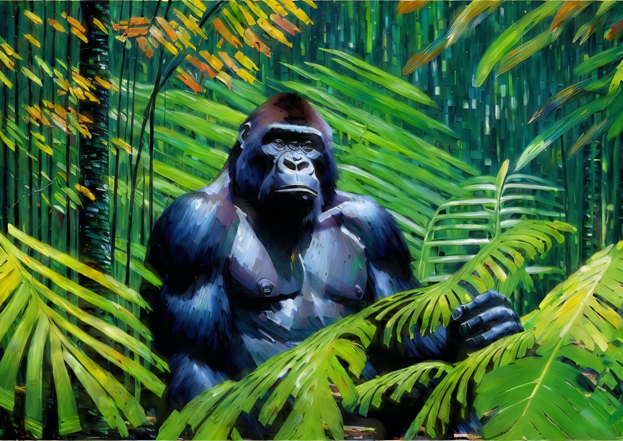 Dieren: gorilla 3 door Josef Johann Michel