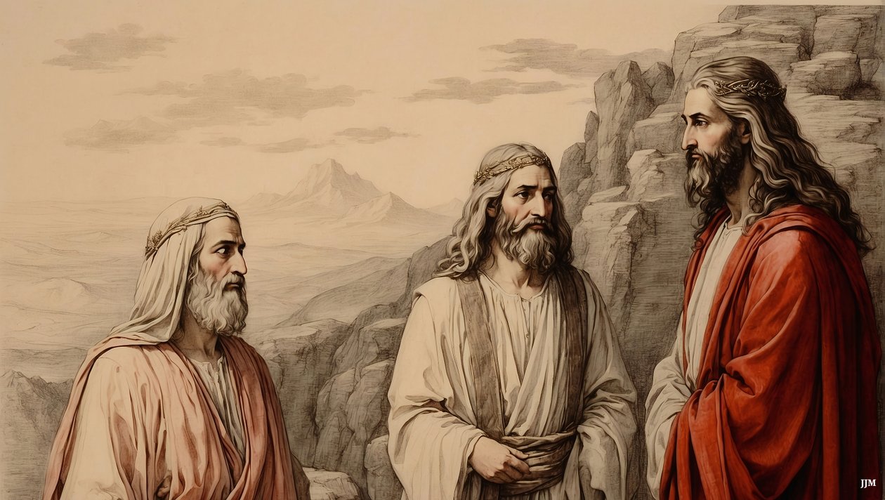 Verheerlijking van Jezus met Mozes en Elia door Josef Johann Michel
