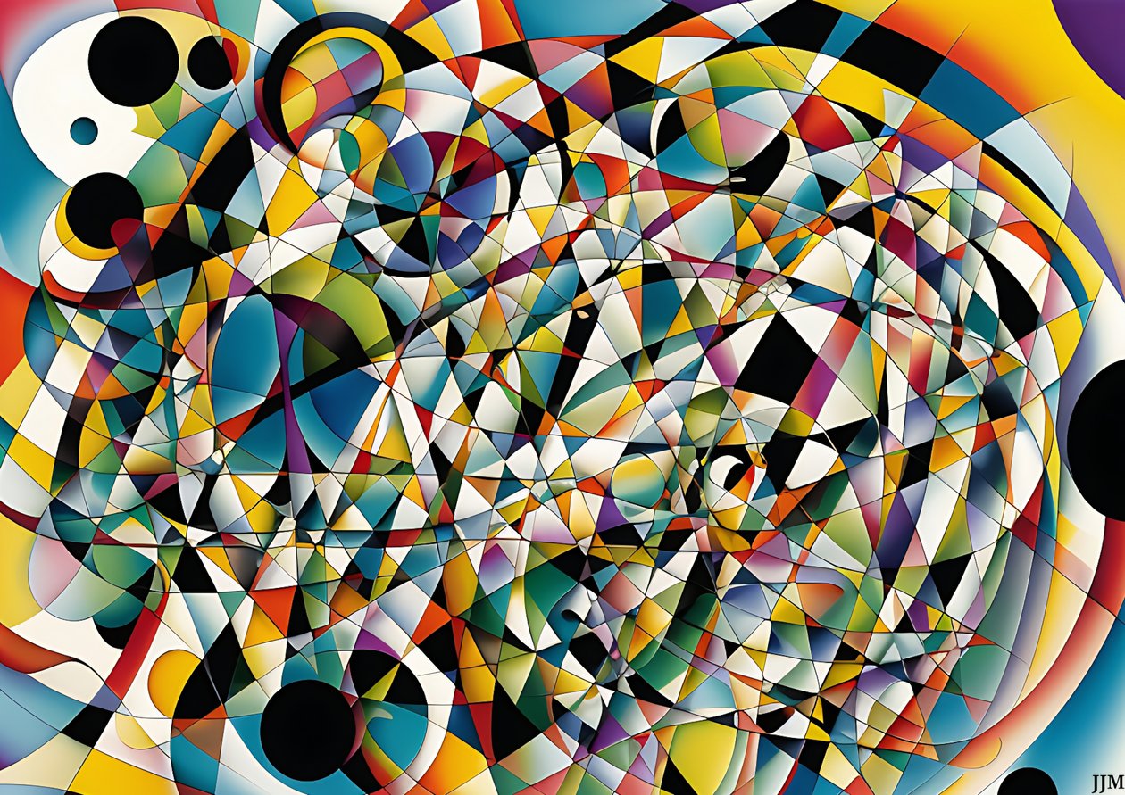 abstract: cirkelvormen 1 door Josef Johann Michel