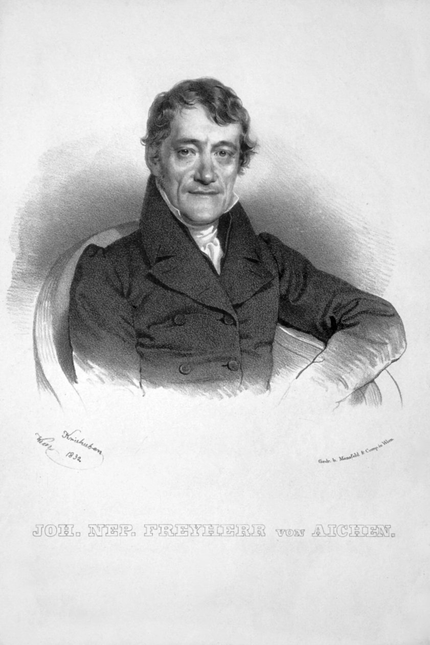 Aichen Litho door Josef Kriehuber