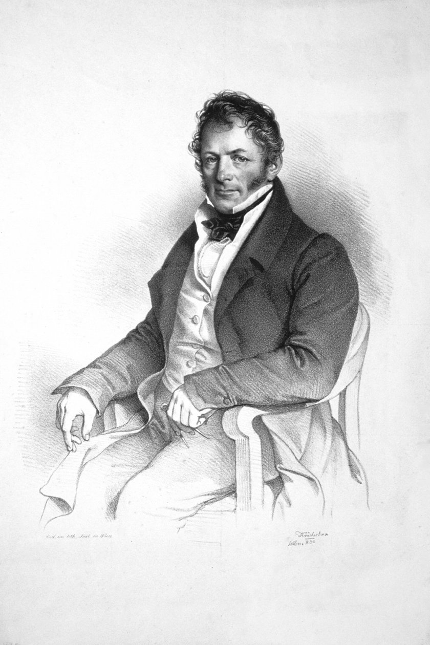 Franz Jäger Litho door Josef Kriehuber