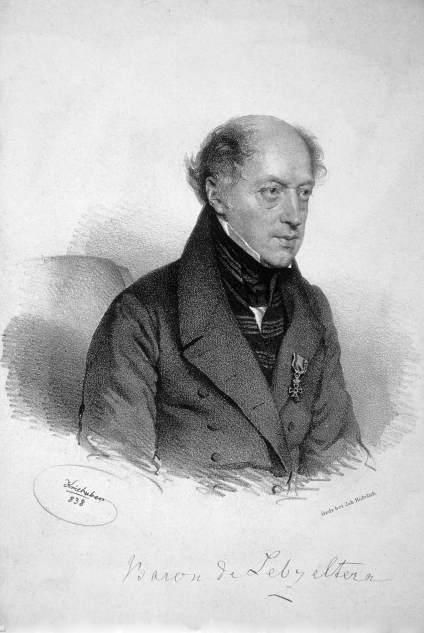 Franz Lebzeltern Litho door Josef Kriehuber