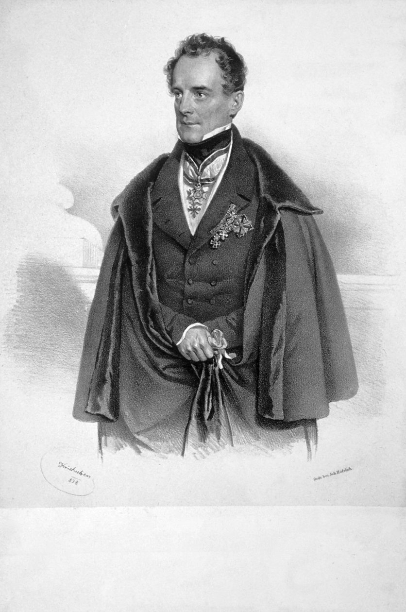 Franz von Löhr Litho door Josef Kriehuber
