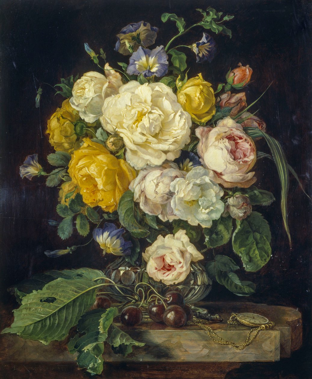Stilleven met bloemen door Josef Neugebauer