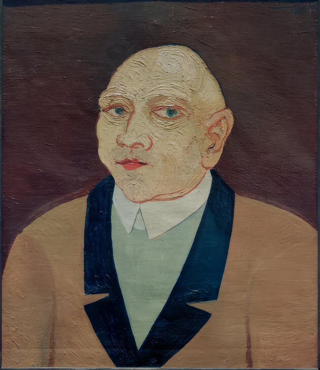 Man met geel hesje door Josef Scharl