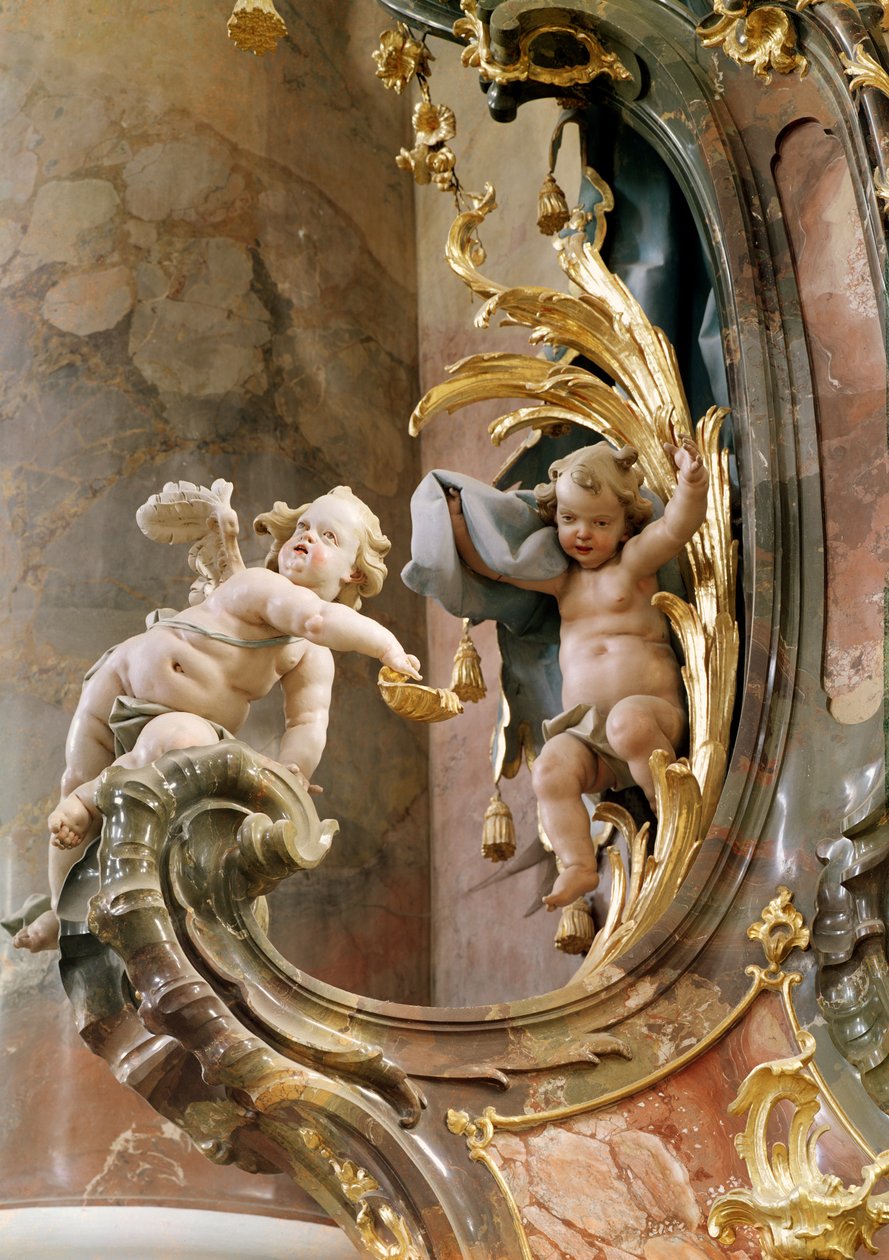 Cherubs door Joseph Anton Feuchtmayer