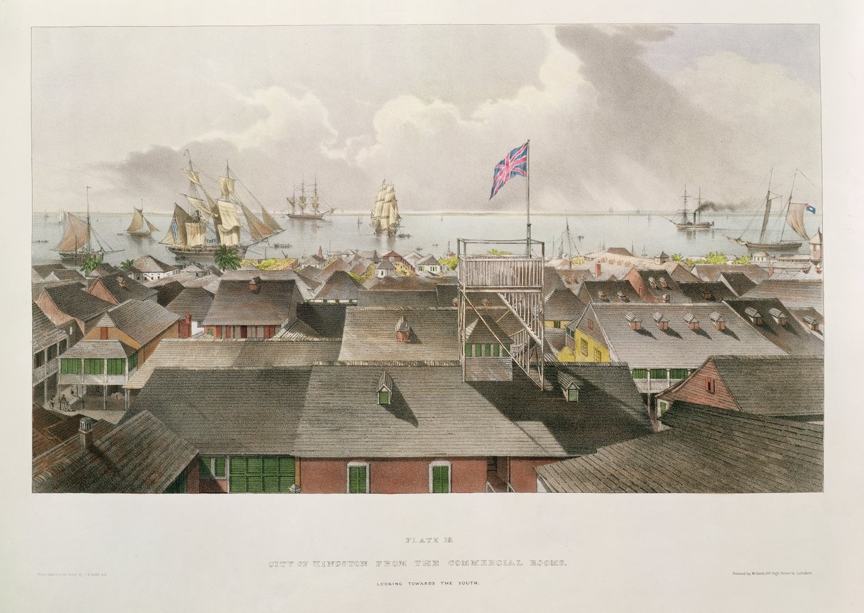 Stad Kingston vanaf de commerciële kamers, kijkend naar het zuiden, plaat 19 uit 