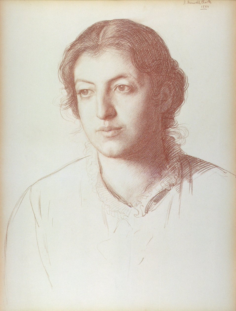 Portret van Euterpe Ionides, later mevrouw W. F. Craies door Joseph Benwell Clark