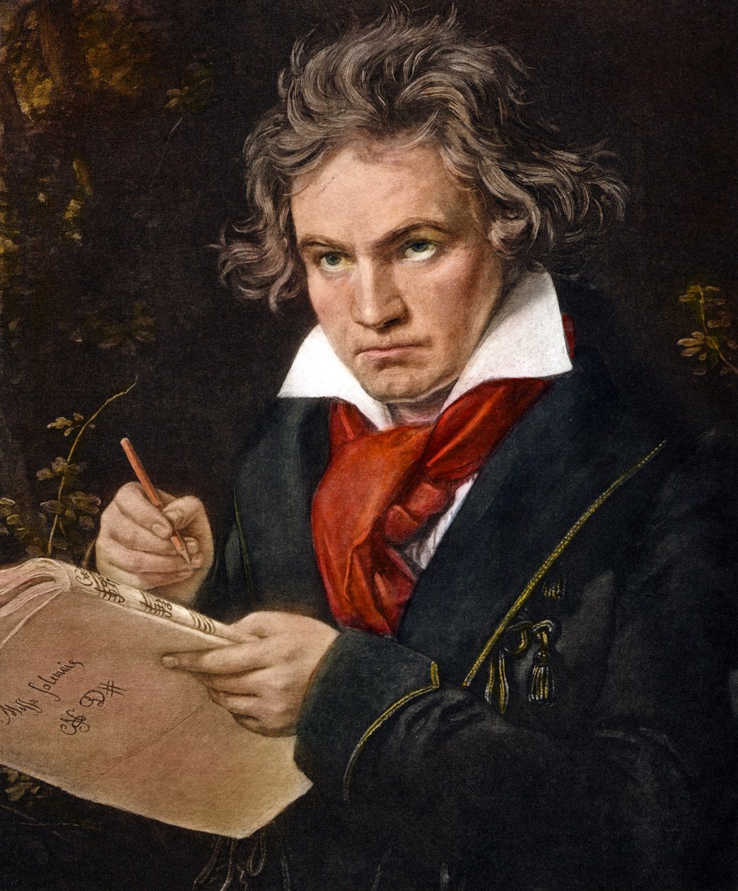 Ludwig van Beethoven met Missa Solemnis door Joseph Carl Stieler