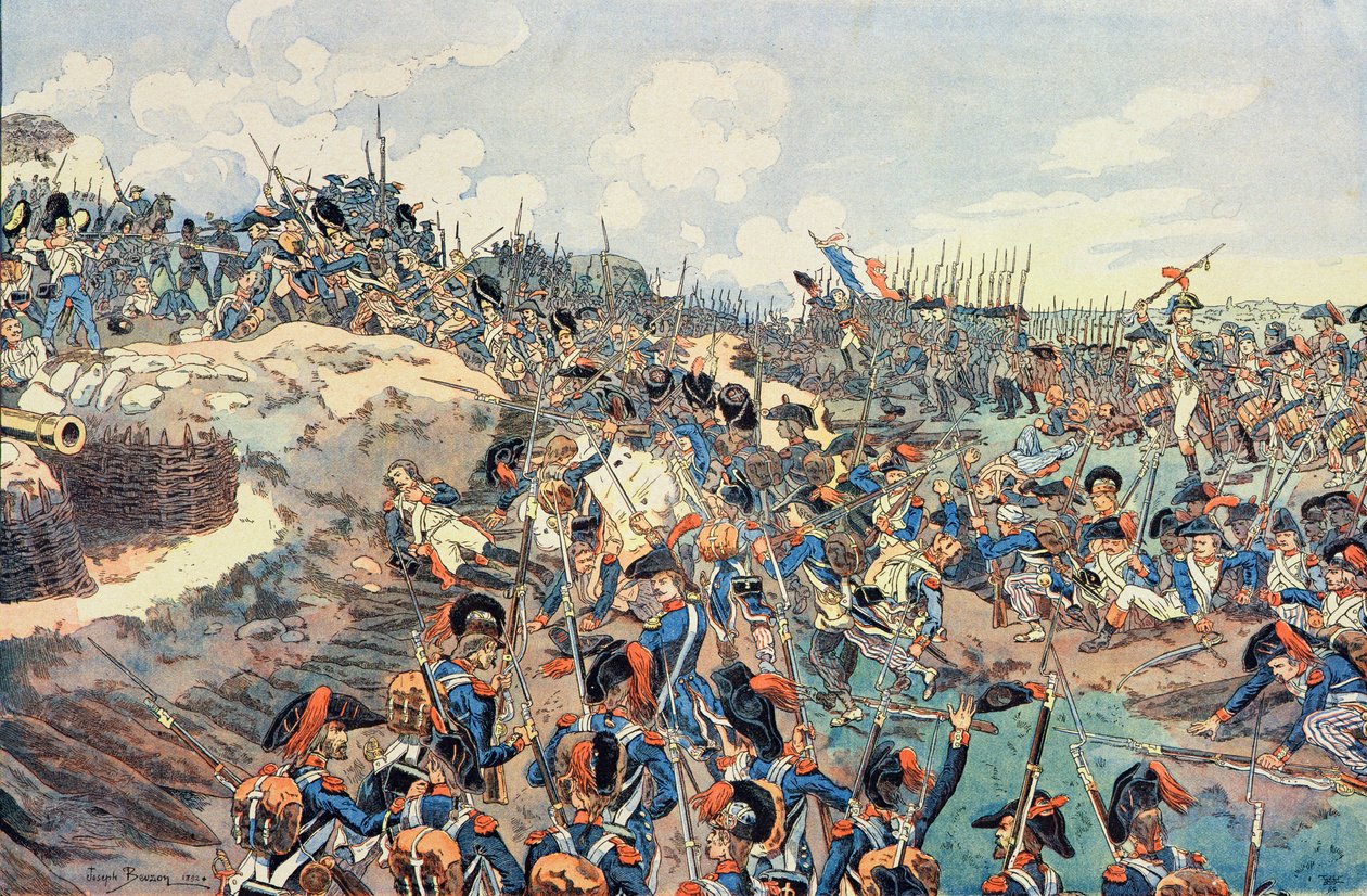 De Slag bij Jemmapes, 6 november 1792, 1892 door Joseph Charles Beuzon