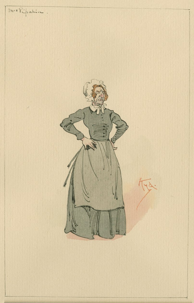 Mevrouw Pipchin, c.1920s door Joseph Clayton Clarke
