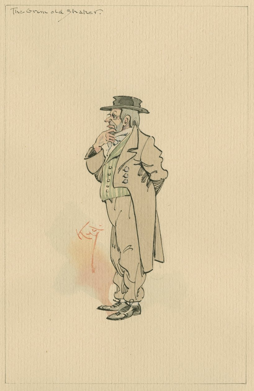 De grimmige oude shaker, c.1920s door Joseph Clayton Clarke