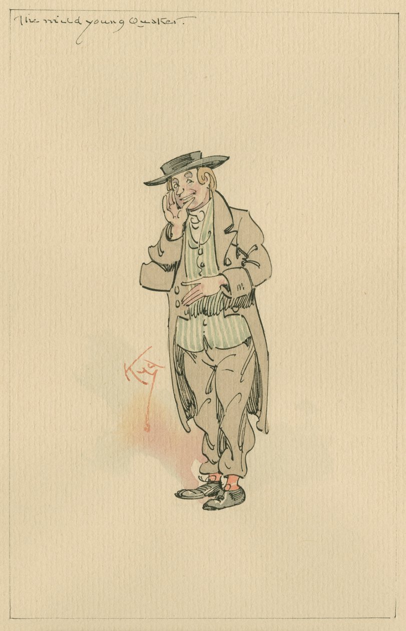 De Zachte Jonge Quaker, ca. 1920s door Joseph Clayton Clarke