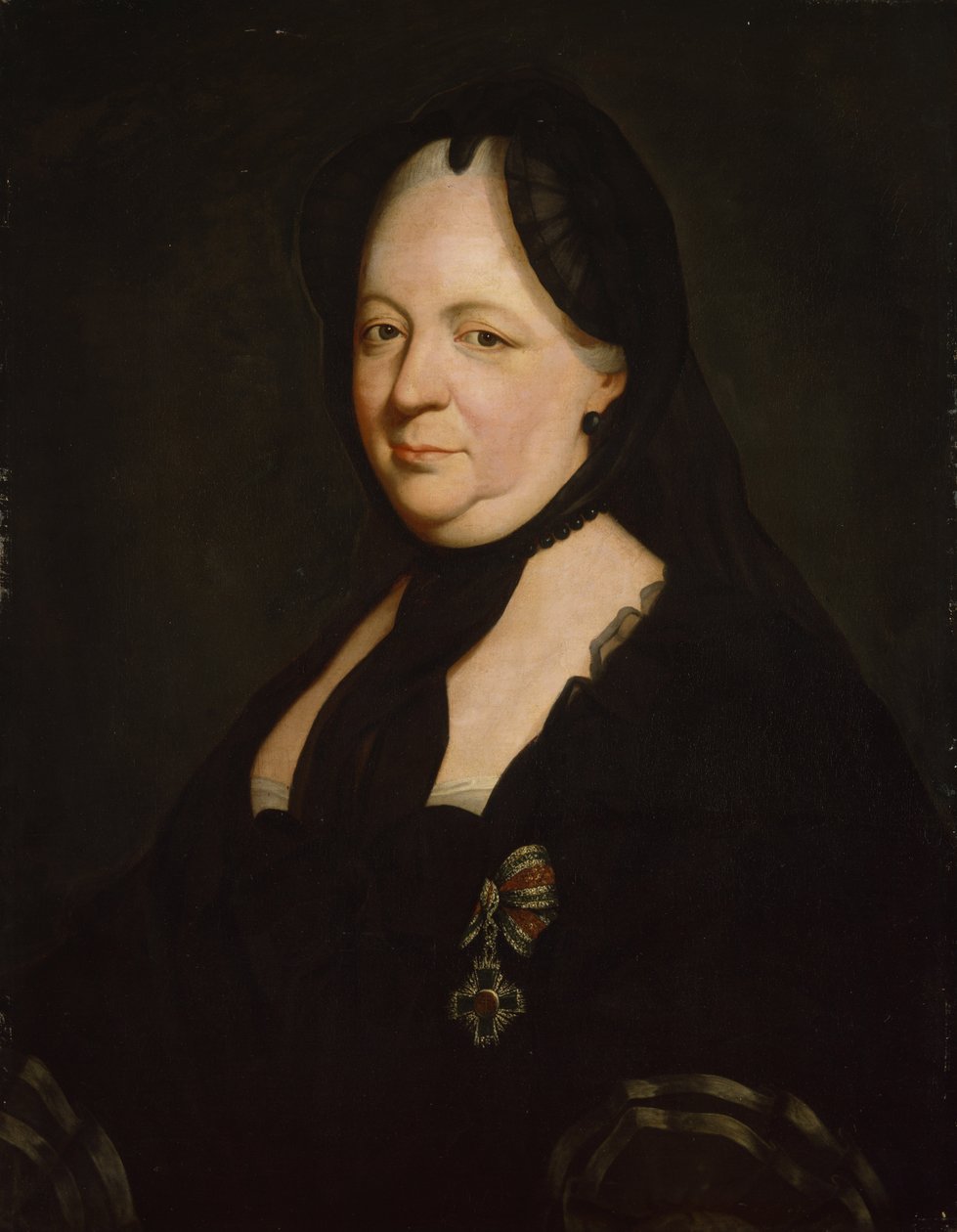 Maria Theresia in rouw door Joseph Ducreux