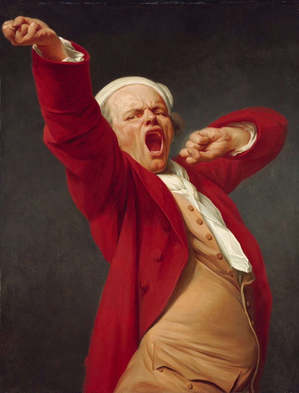 Zelfportret, Geeuwend door Joseph Ducreux