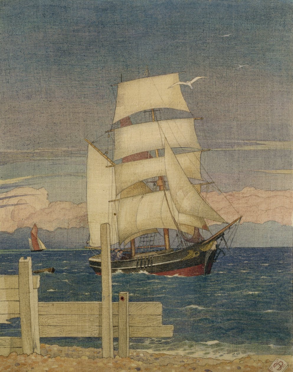 Hoog schip, 1935 door Joseph Edward Southall