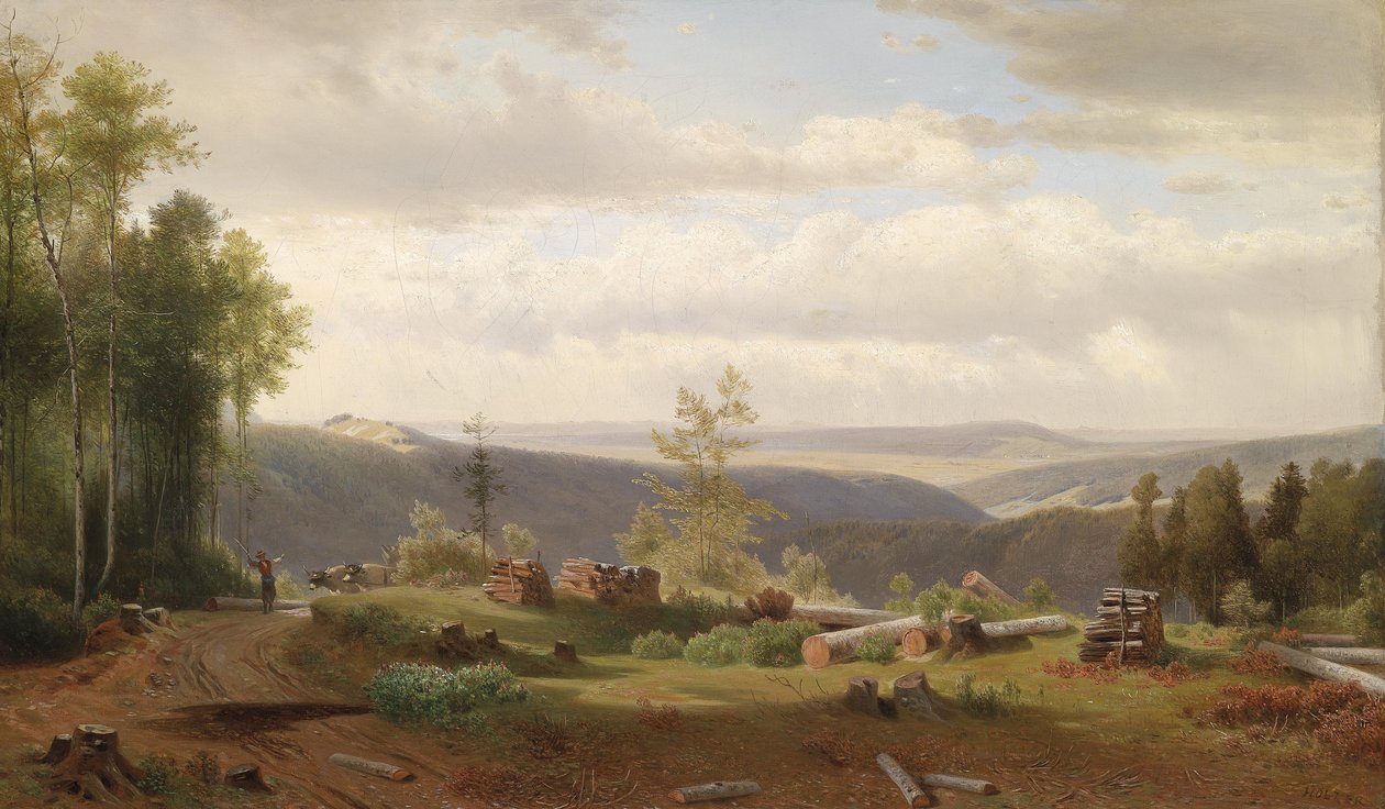 Motief uit het Wienerwald door Joseph Holzer