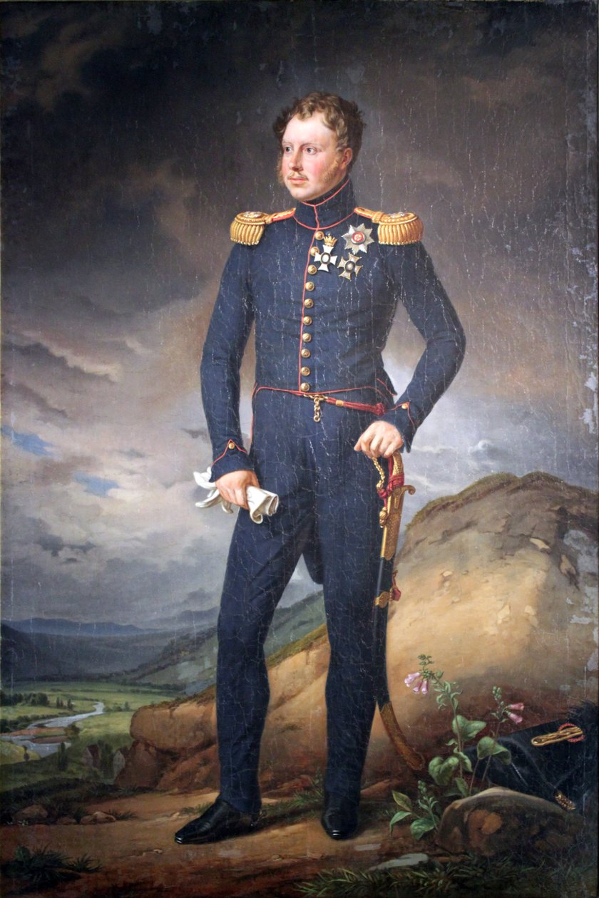 Willem I als een zegevierende generaal door Joseph Carl Stieler