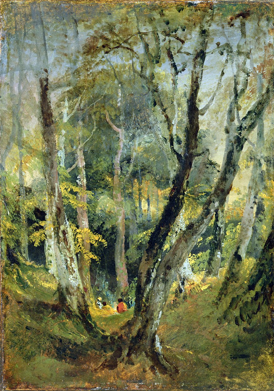 Een Beukenbos met Zigeuners in de Verte, c.1799-1801 door Joseph Mallord William Turner