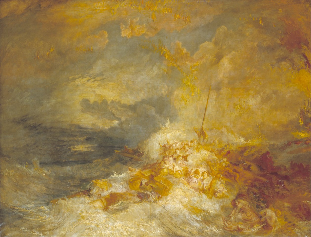 Een ramp op zee door Joseph Mallord William Turner