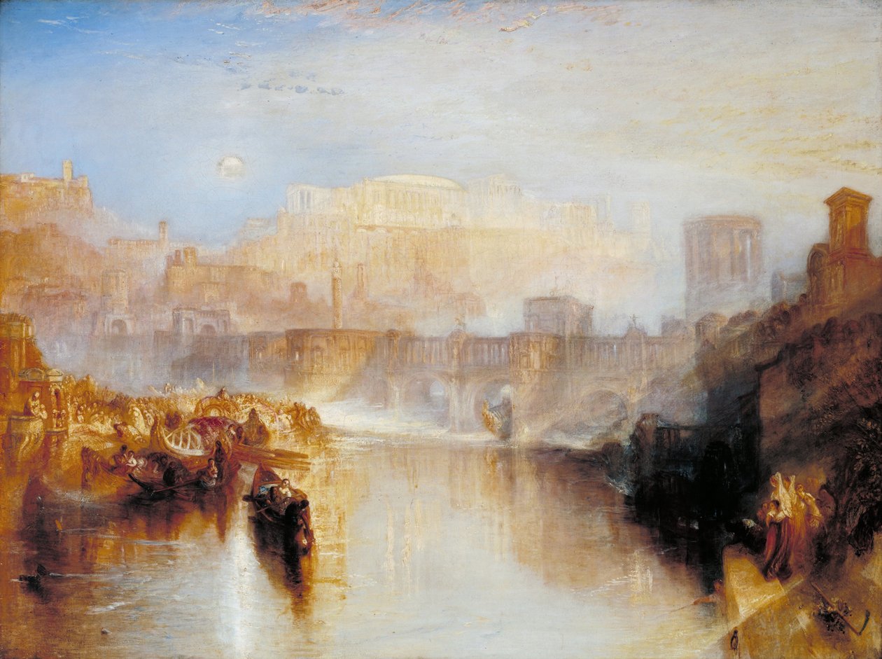 Oud Rome; Agrippina landt met de as van Germanicus door Joseph Mallord William Turner