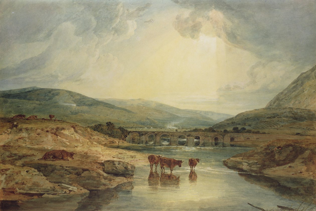 Brug over de Usk door Joseph Mallord William Turner