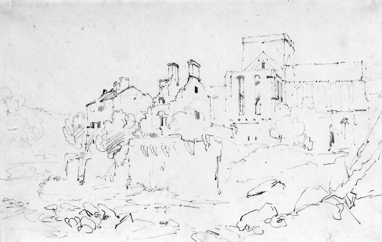 Brinkburn Priory, Northumberland door Joseph Mallord William Turner
