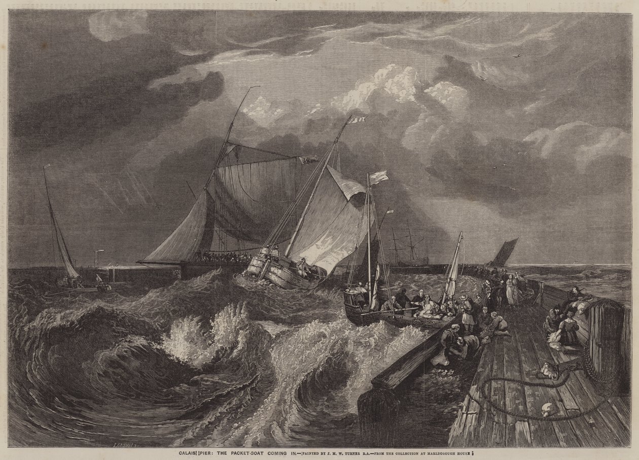 Calais Pier, de Packet-Boot komt Binnen door Joseph Mallord William Turner