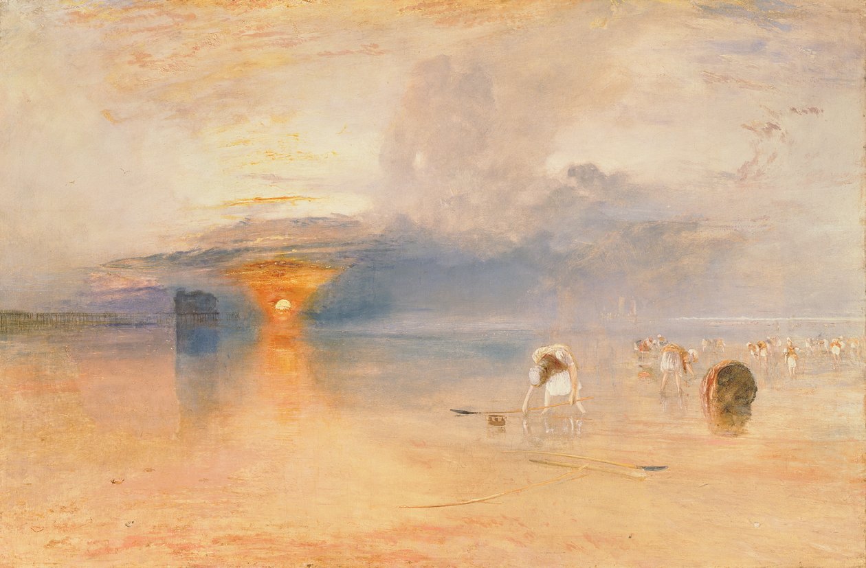 Calais Sands bij laag water, Poissards verzamelen aas, 1830 door Joseph Mallord William Turner