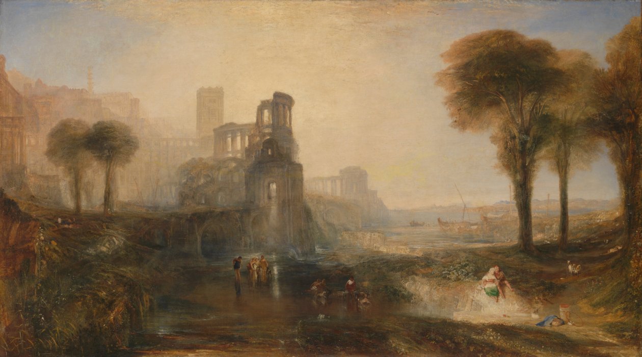 Paleis en brug van Caligula door Joseph Mallord William Turner