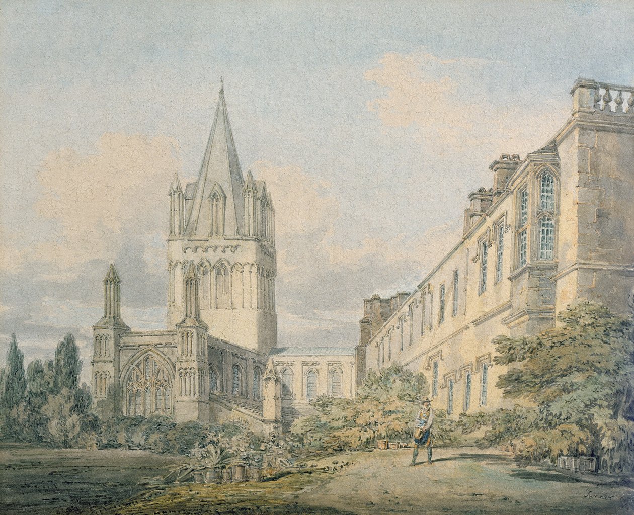 Christ Church Cathedral en Deanery, Oxford door Joseph Mallord William Turner