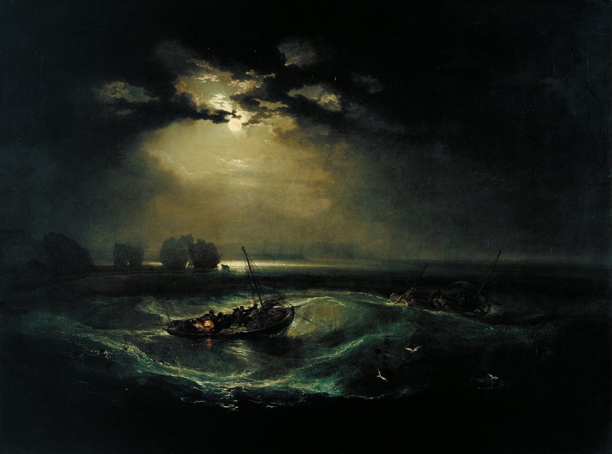 Vissers op zee door Joseph Mallord William Turner